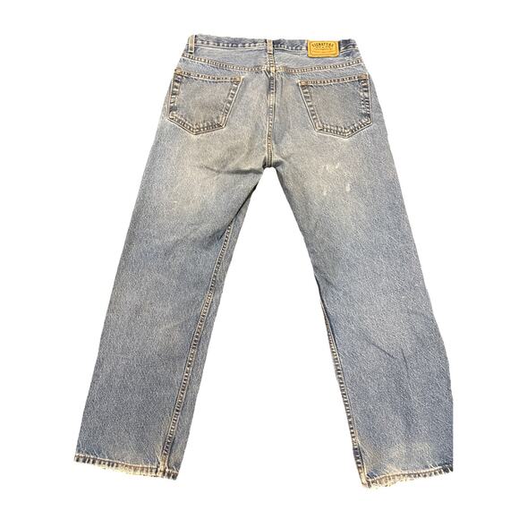 Levis Strauss Signature Jeans 36x30 Men Blue Denim Loose Relaxed Fit Light Wash - Picture 6 of 12